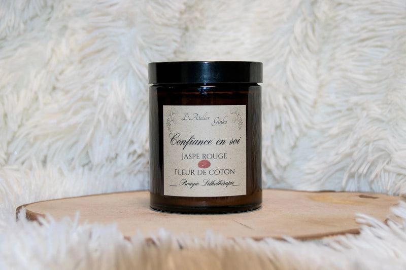 Bougie parfumée Lithothérapie Confiance en soi - L'Atelier Ginko - Boutique en Ligne