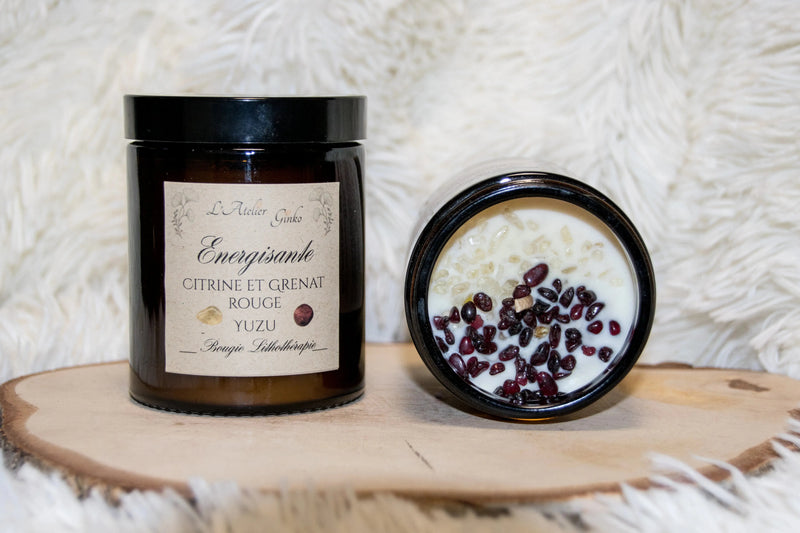 Bougie parfumée Lithothérapie Energisante - L'Atelier Ginko - Boutique en Ligne