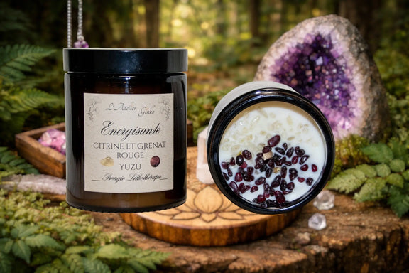Bougie parfumée Lithothérapie Energisante - L'Atelier Ginko - Boutique en Ligne