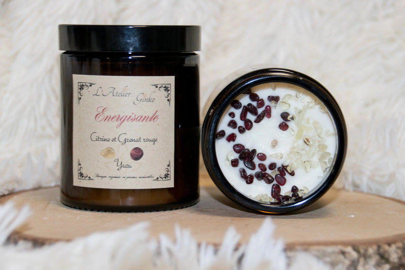 Bougie parfumée Lithothérapie Energisante L'Atelier Ginko - Boutique en Ligne