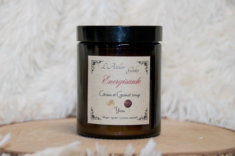 Bougie parfumée Lithothérapie Energisante L'Atelier Ginko - Boutique en Ligne
