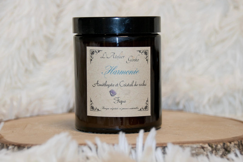 Bougie parfumée Lithothérapie Harmonie L'Atelier Ginko - Boutique en Ligne