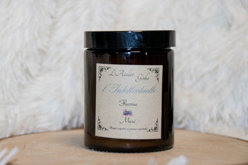 Bougie parfumée Lithothérapie L'Intellectuelle L'Atelier Ginko - Boutique en Ligne