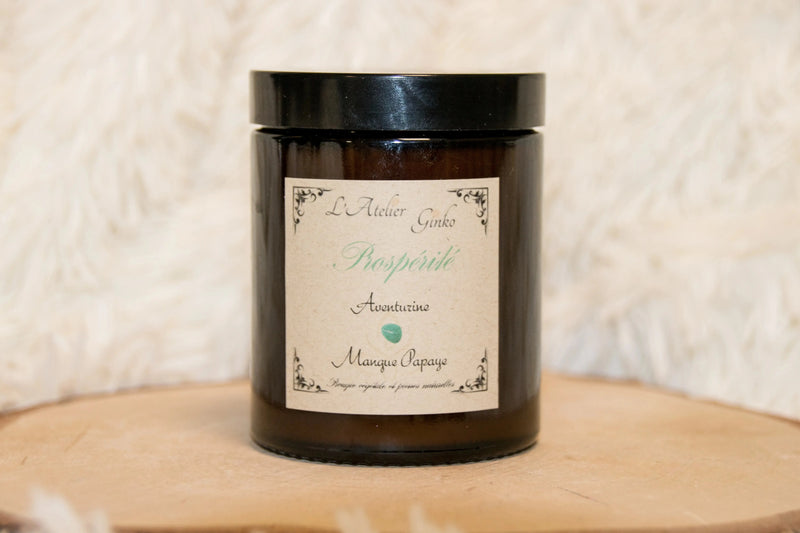 Bougie parfumée Lithothérapie Prospérité L'Atelier Ginko - Boutique en Ligne