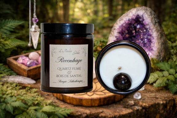 Bougie parfumée Lithothérapie Recentrage - L'Atelier Ginko - Boutique en Ligne