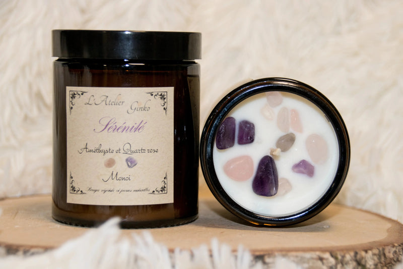 Bougie parfumée Lithothérapie Sérénité L'Atelier Ginko - Boutique en Ligne