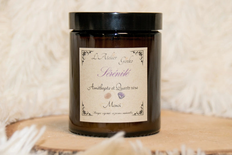 Bougie parfumée Lithothérapie Sérénité L'Atelier Ginko - Boutique en Ligne
