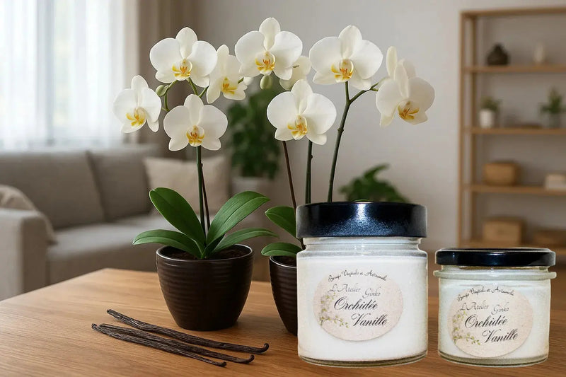 Bougie parfumée Orchidée Vanille L'Atelier Ginko - Boutique en Ligne