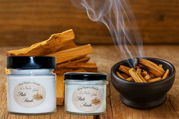Bougie parfumée Palo Santo L'Atelier Ginko - Boutique en Ligne