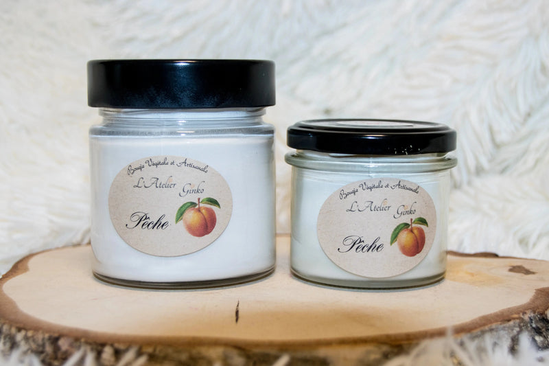 Bougie parfumée Pêche L'Atelier Ginko - Boutique en Ligne