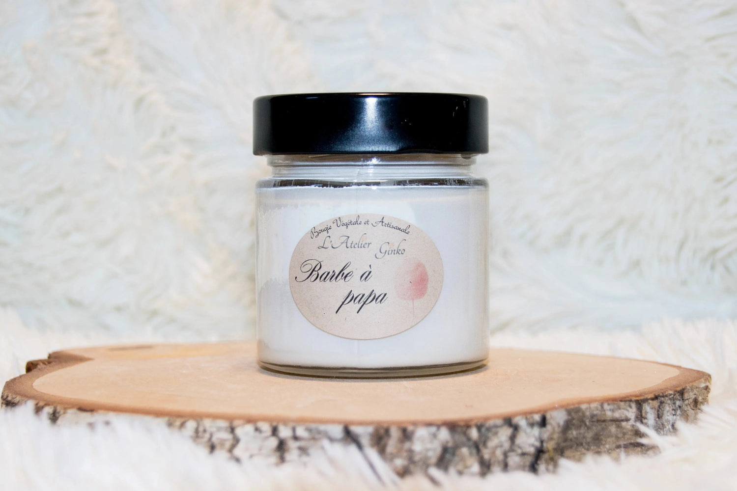 Bougie parfumée Barbe à Papa - L'Atelier Ginko - Boutique en Ligne