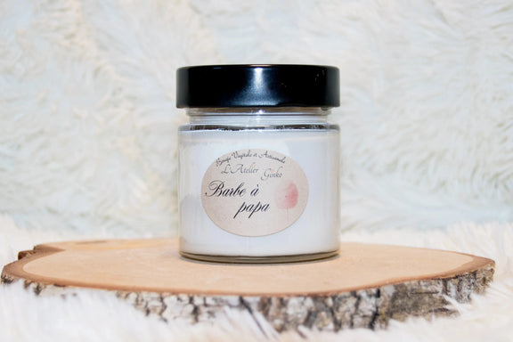 Bougie parfumée Barbe à Papa - L'Atelier Ginko - Boutique en Ligne