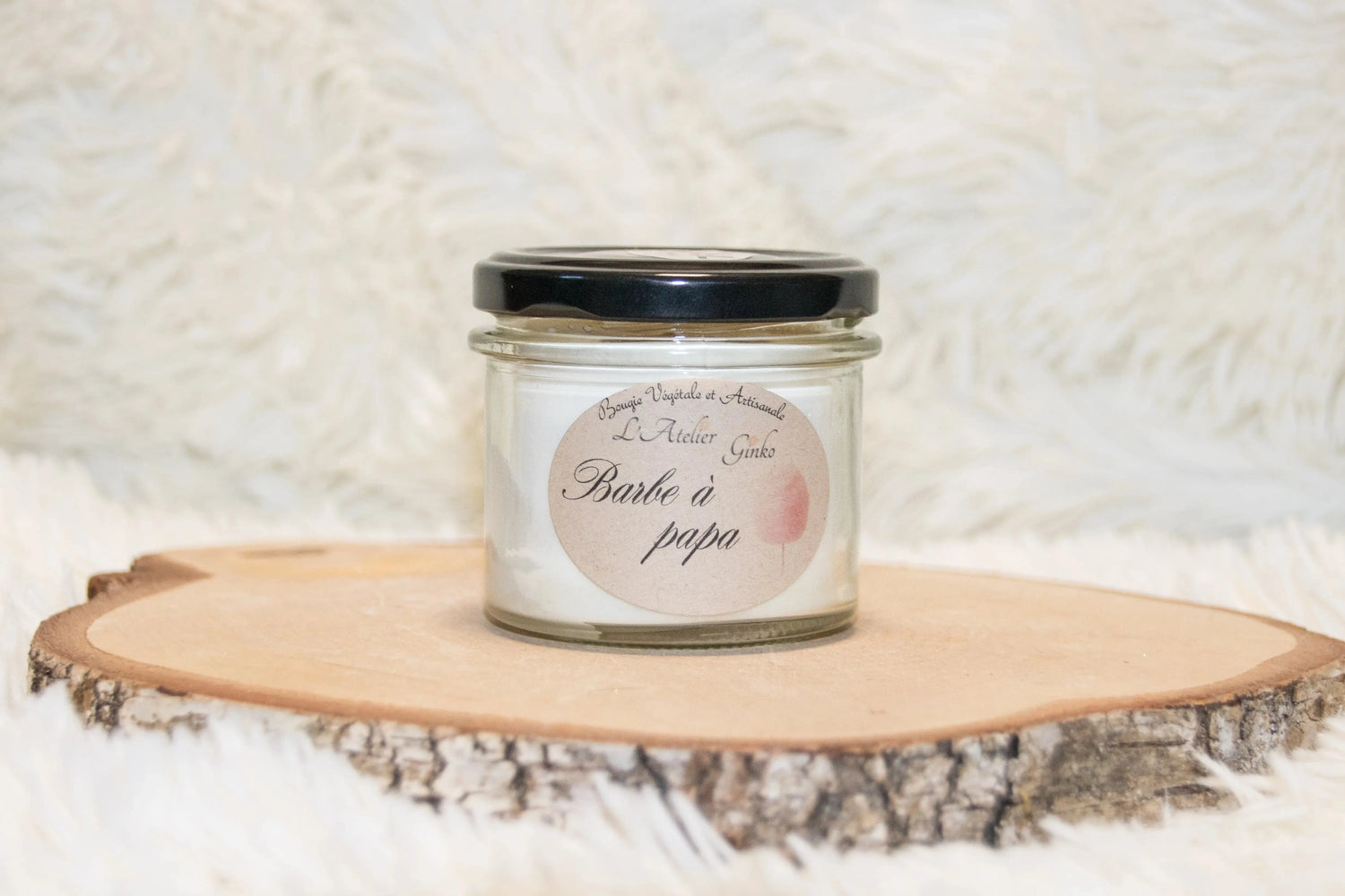 Bougie parfumée Barbe à Papa - L'Atelier Ginko - Boutique en Ligne