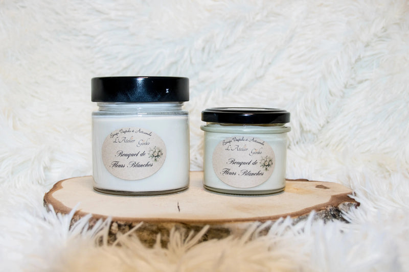Bougie parfumée Bouquet de Fleurs blanches L'Atelier Ginko - Boutique en Ligne