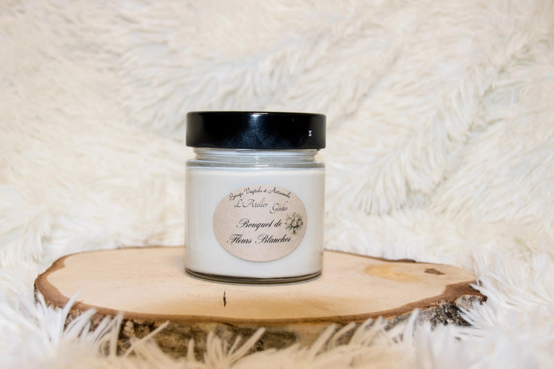 Bougie parfumée Bouquet de Fleurs blanches L'Atelier Ginko - Boutique en Ligne