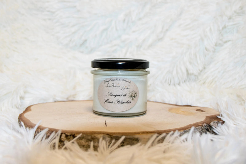 Bougie parfumée Bouquet de Fleurs blanches L'Atelier Ginko - Boutique en Ligne