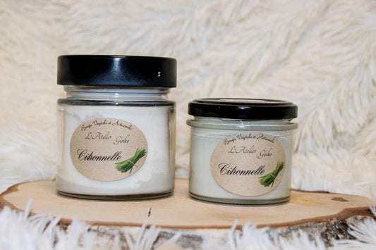 Bougie parfumée Citronnelle L'Atelier Ginko - Boutique en Ligne