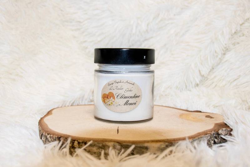 Bougie parfumée Clémentine Monoï L'Atelier Ginko - Boutique en Ligne