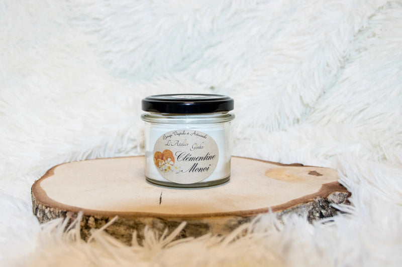Bougie parfumée Clémentine Monoï L'Atelier Ginko - Boutique en Ligne
