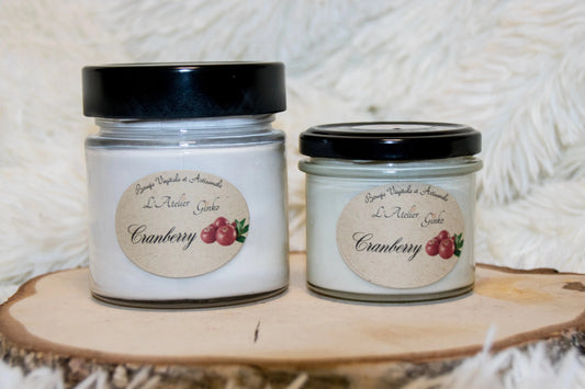 Bougie parfumée Cranberry L'Atelier Ginko - Boutique en Ligne