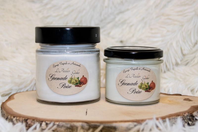 Bougie parfumée Grenade et Poire L'Atelier Ginko - Boutique en Ligne