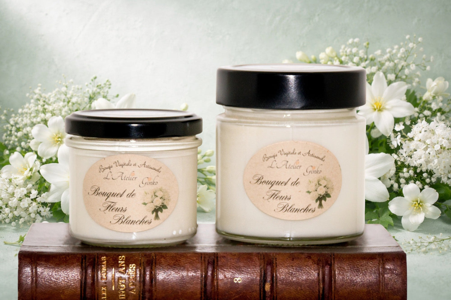 Bougie parfumée Bouquet de Fleurs blanches L'Atelier Ginko - Boutique en Ligne