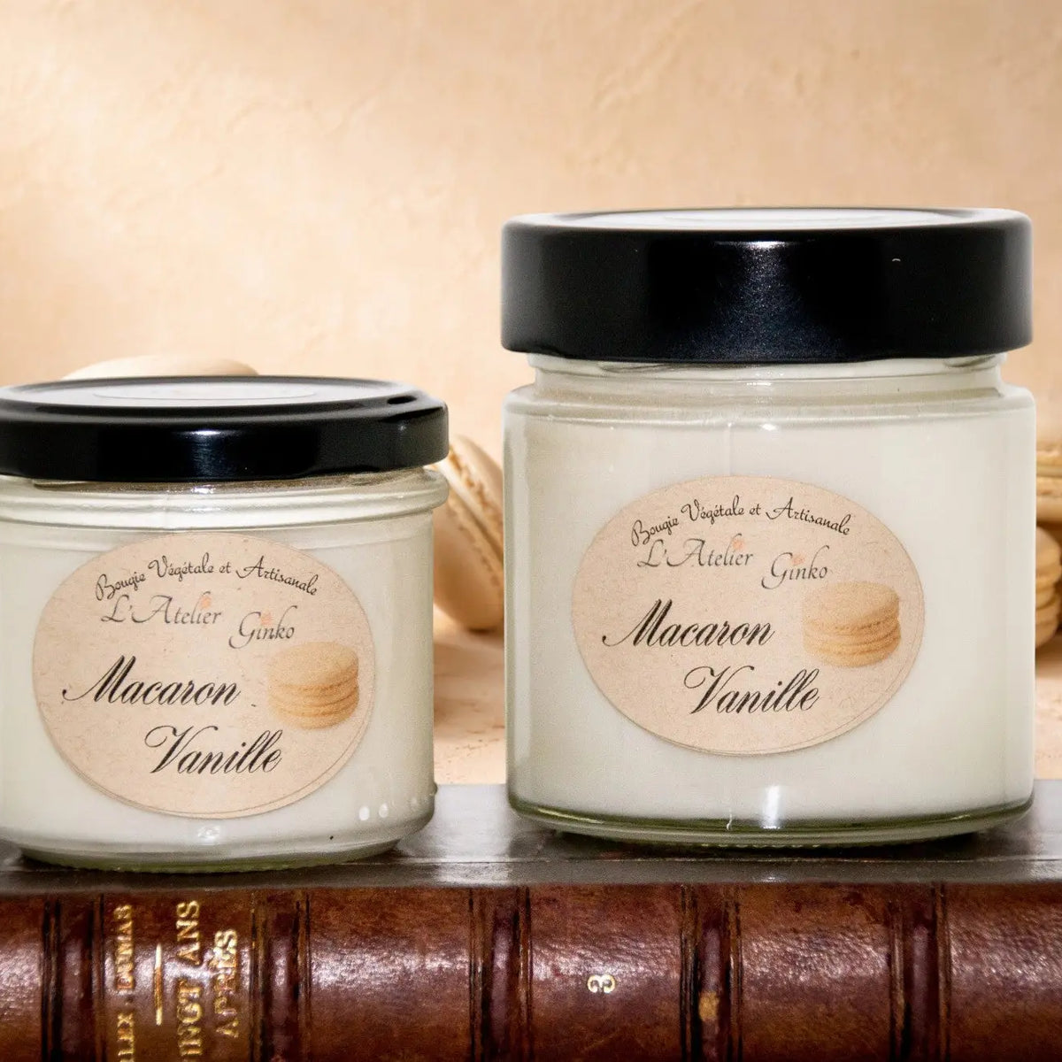 Bougie parfumée Macaron Vanille L'Atelier Ginko - Boutique en Ligne