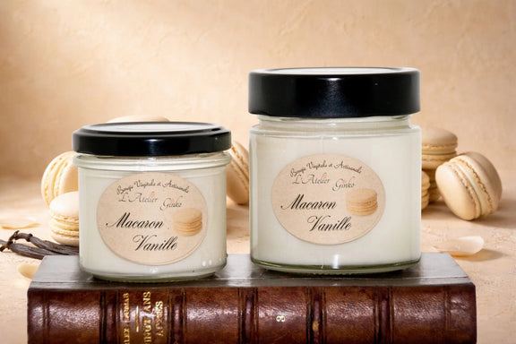 Bougie parfumée Macaron Vanille L'Atelier Ginko - Boutique en Ligne