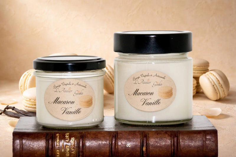 Bougie parfumée Macaron Vanille L'Atelier Ginko - Boutique en Ligne