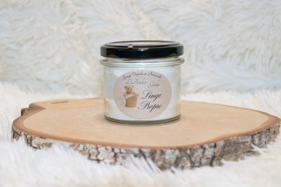 Bougie parfumée Linge Propre - L'Atelier Ginko - Boutique en Ligne