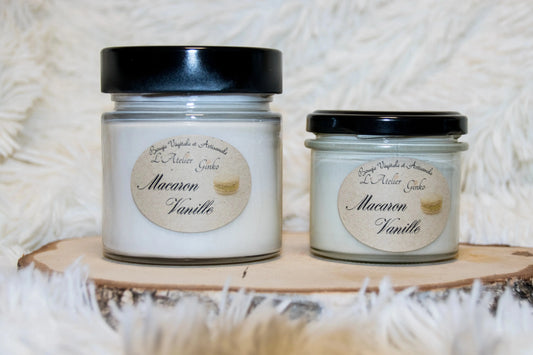 Bougie parfumée Macaron Vanille L'Atelier Ginko - Boutique en Ligne