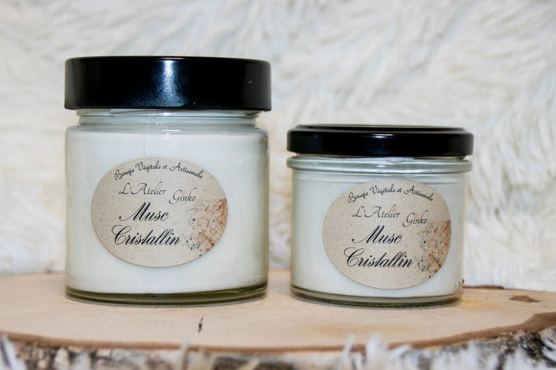 Bougie parfumée Musc Cristallin L'Atelier Ginko - Boutique en Ligne