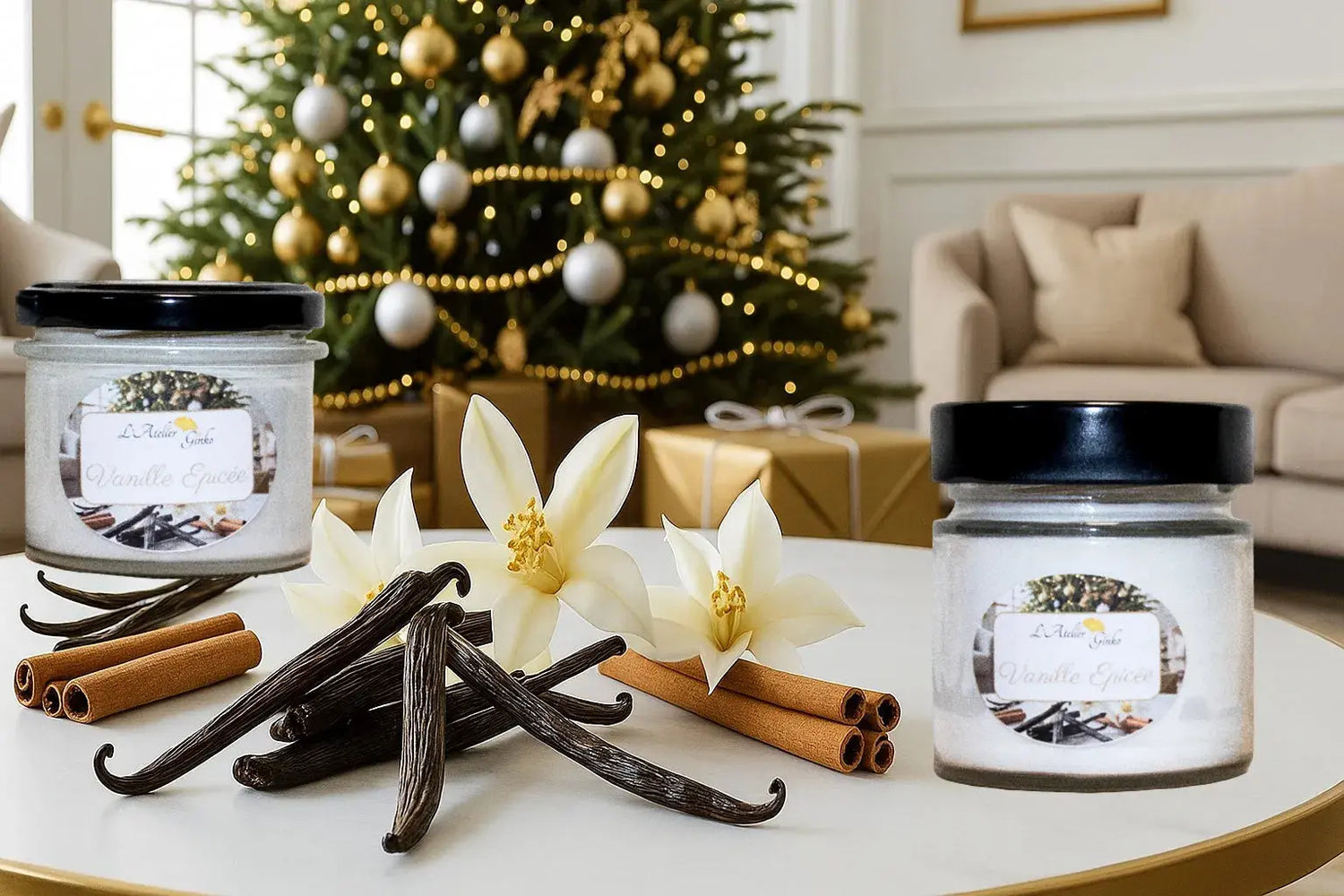 Bougie parfumée Vanille épicée - L'Atelier Ginko - Boutique en Ligne