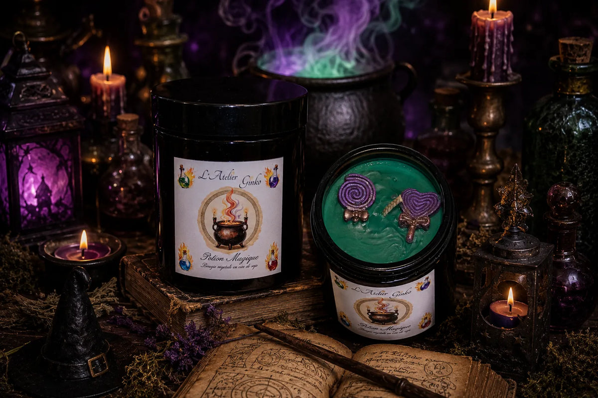 Bougie parfumée Potion Magique – Cire de soja artisanale