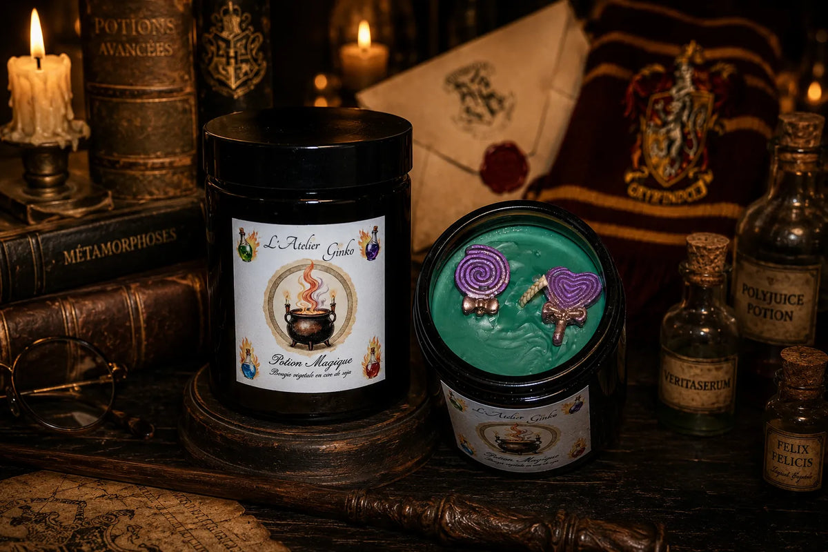 Bougie parfumée Potion Magique – Cire de soja artisanale