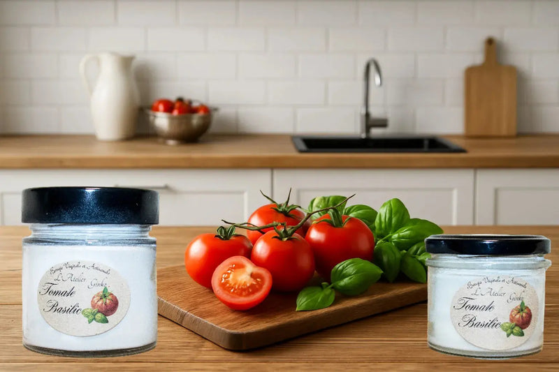 Bougie parfumée Tomate Basilic L'Atelier Ginko - Boutique en Ligne