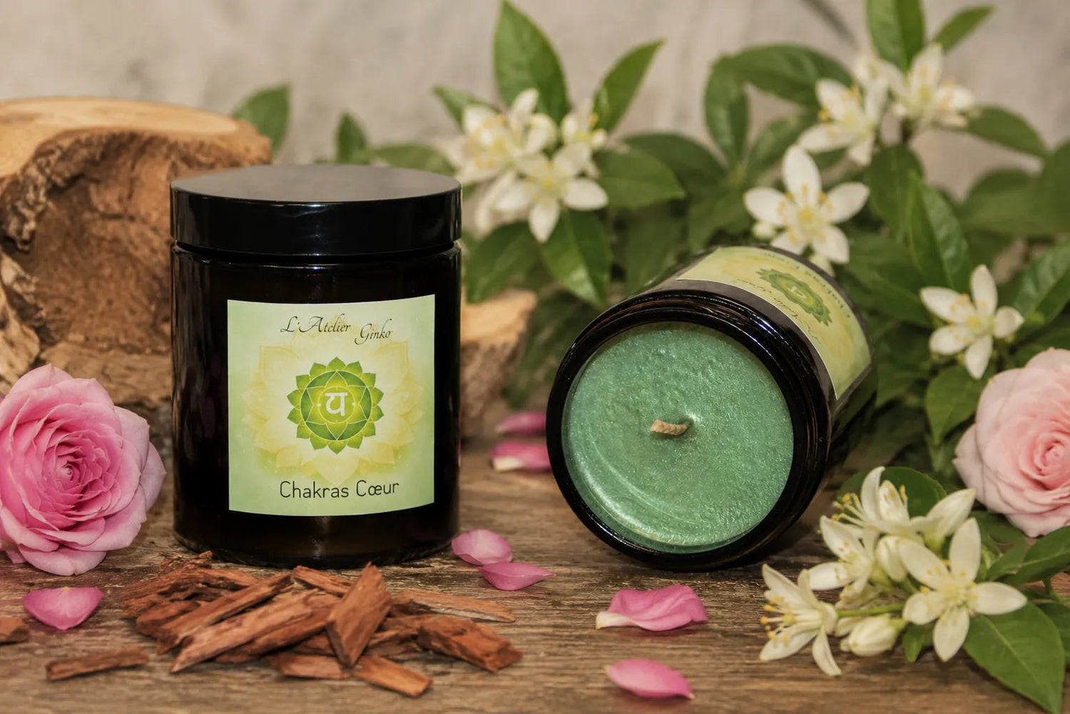 Bougie parfumée Chakras Cœur ANA L'Atelier Ginko - Boutique en Ligne
