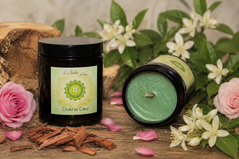 Bougie parfumée Chakras Cœur ANA L'Atelier Ginko - Boutique en Ligne