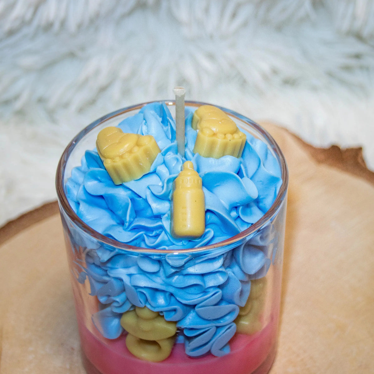 Bougie artisanale naissance personnalisable