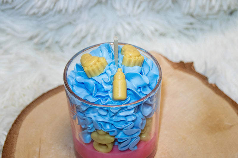 Bougie artisanale naissance personnalisable