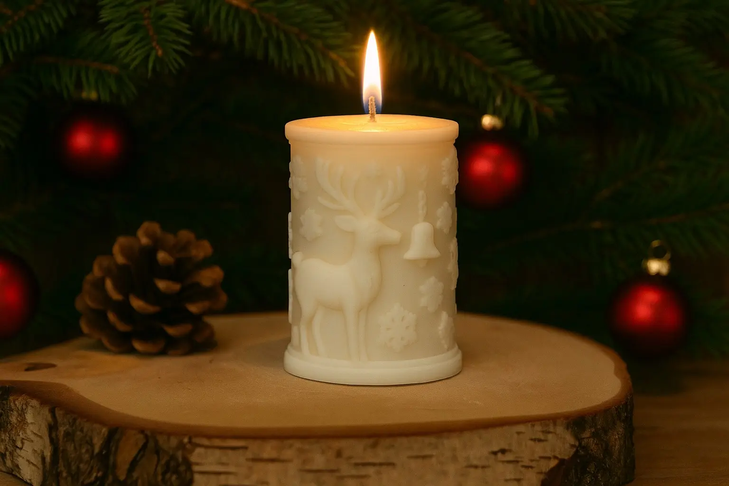 Bougie Souffle de Noël - L'Atelier Ginko - Boutique en Ligne