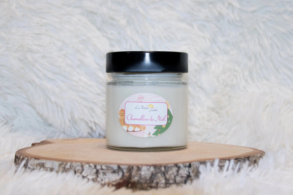 Bougie parfumée Chamallow de Noël - L'Atelier Ginko - Boutique en Ligne