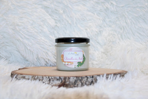 Bougie parfumée Chamallow de Noël - L'Atelier Ginko - Boutique en Ligne