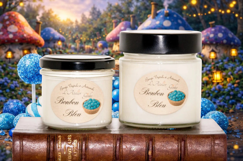 Bougie parfumée Bonbon bleu L'Atelier Ginko - Boutique en Ligne