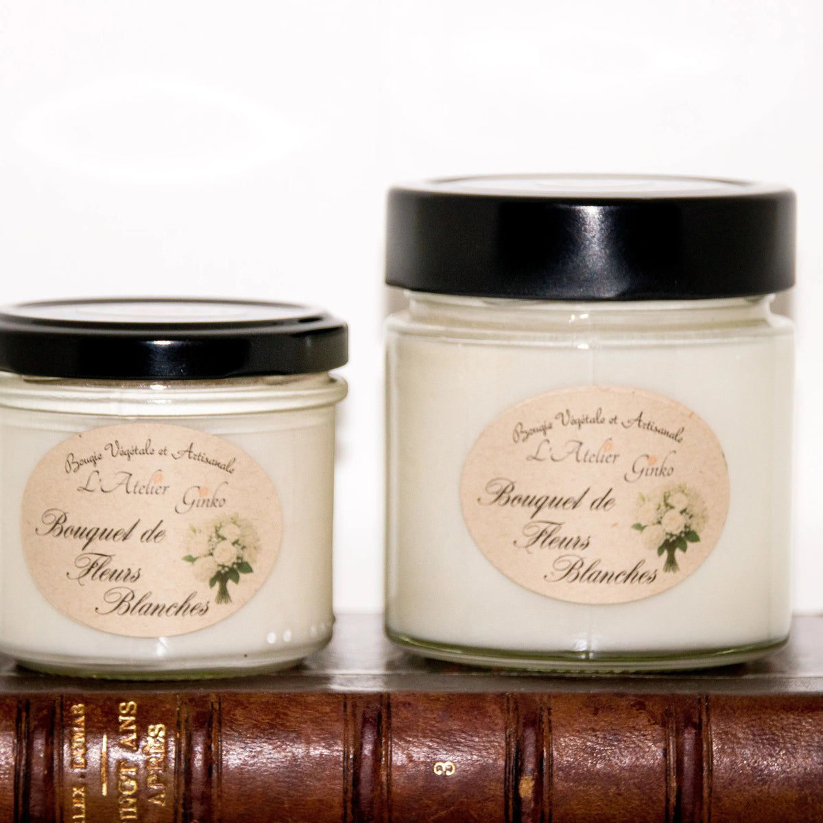 Bougie parfumée Bouquet de Fleurs blanches L'Atelier Ginko - Boutique en Ligne