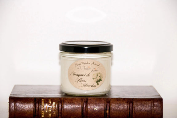 Bougie parfumée Bouquet de Fleurs blanches L'Atelier Ginko - Boutique en Ligne