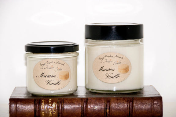 Bougie parfumée Macaron Vanille L'Atelier Ginko - Boutique en Ligne