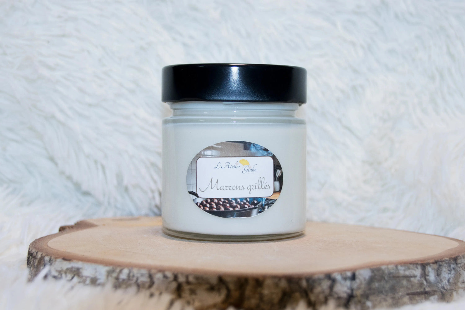 Bougie parfumée Marrons Grillés - L'Atelier Ginko - Boutique en Ligne