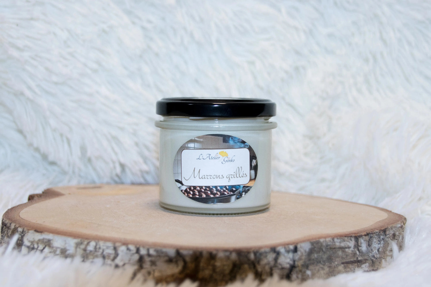 Bougie parfumée Marrons Grillés - L'Atelier Ginko - Boutique en Ligne