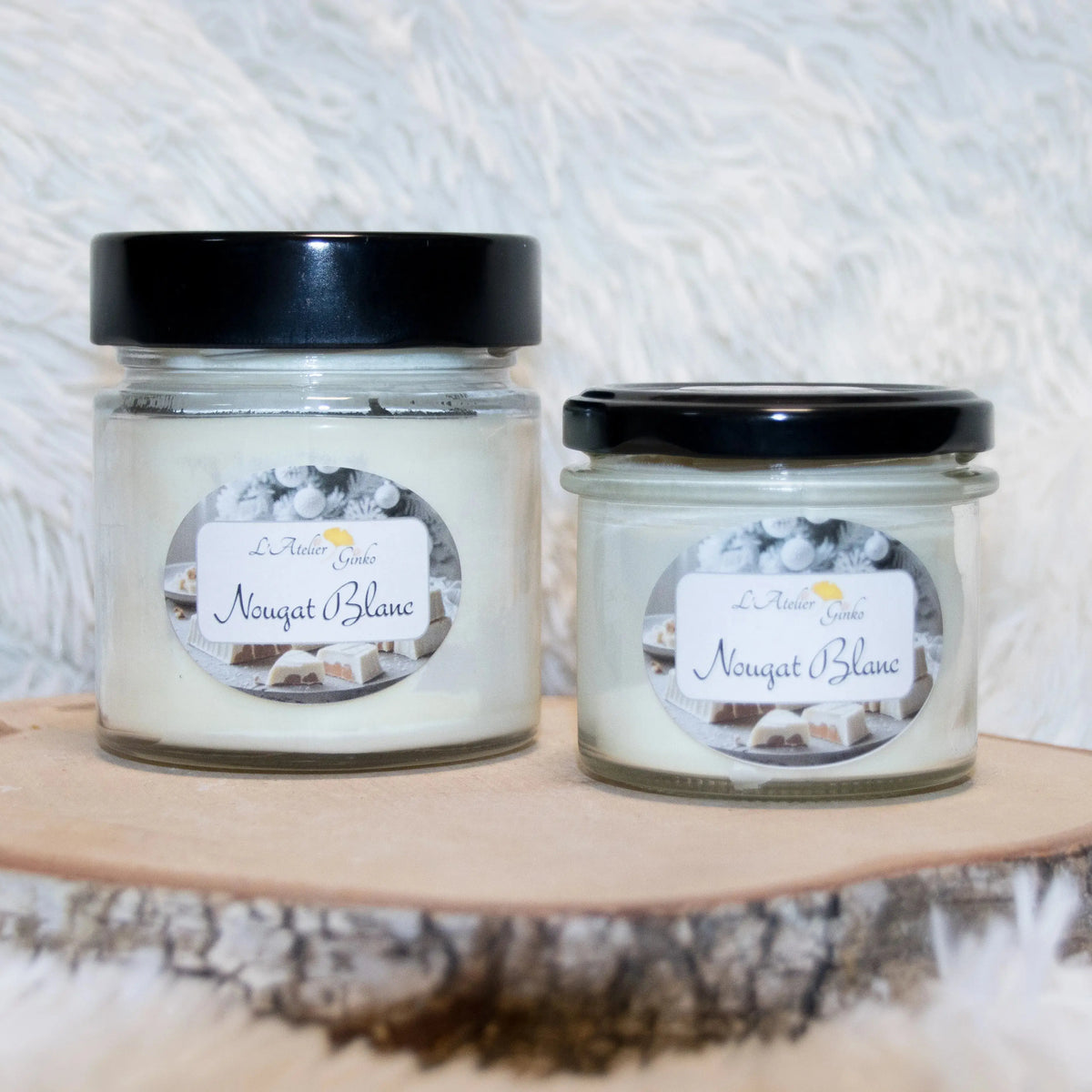 Bougie parfumée Nougat blanc - L'Atelier Ginko - Boutique en Ligne